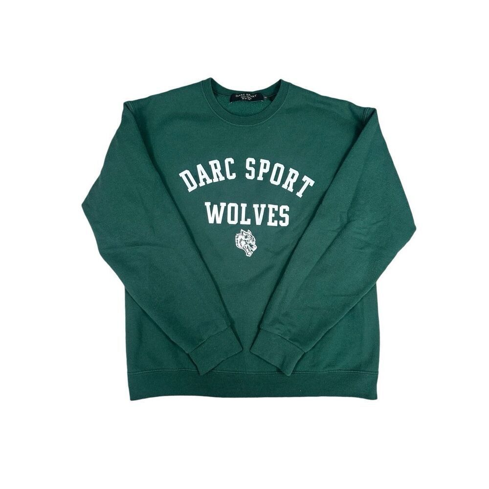 Darc Sport Pullover Crewneck Sweatshirt Sweater Green Unisex S Gym Weightlifting